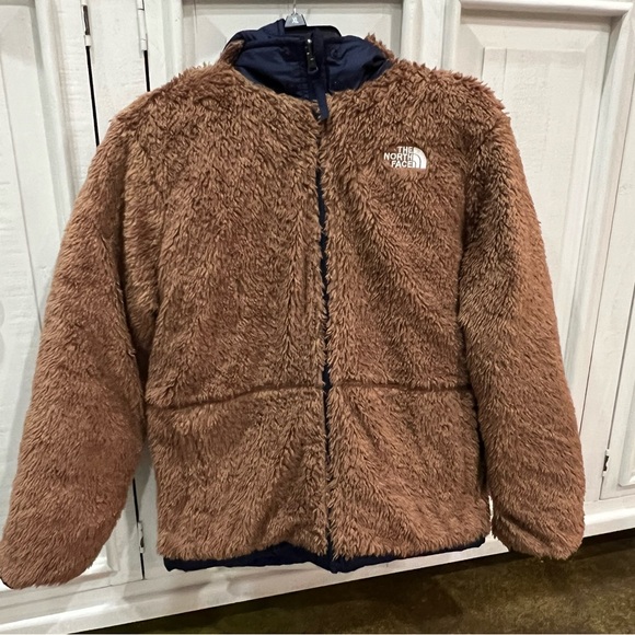 VGUC Northface boys size 14/16 Reversible Mount Chimbo Full Zip Hooded Jacket - Picture 4 of 7